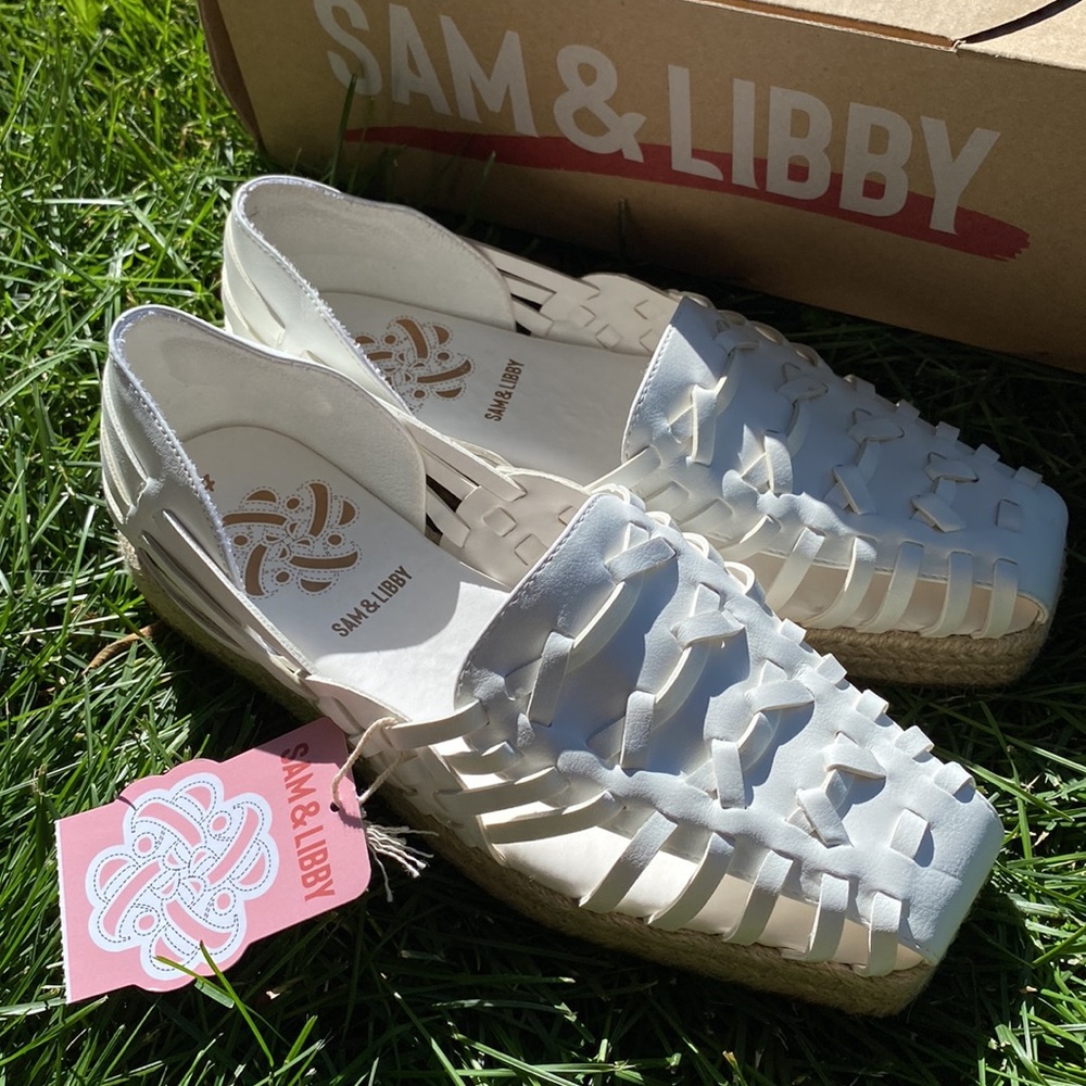 Sam & Libby Women's Asha Espadrille Size 7 White color